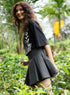 Bunny Printed Black Oversized T-shirt